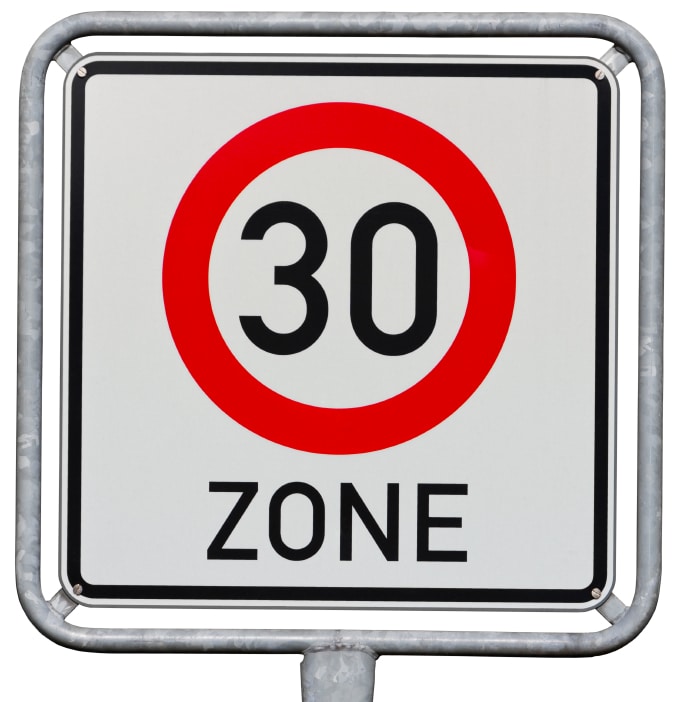 In 30erZone zu schnell gefahren und geblitzt worden?