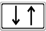 Zeichen 1000-32: Radfahrer von rechts und links