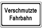 Zeichen 1006-35: Gefahr verschmutzte Fahrbahn