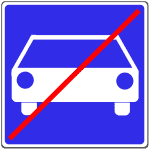 Zeichen 331-2: Kraftfahrtstraße Ende