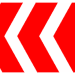 Eine Verkehrseinrichtung hat zumeist die Farben Rot und Weiß.