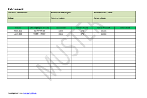 Muster: Ein Fahrtenbuch richtig führen
