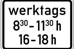 Ein Parkverbot mit Zeiteinschränkung gilt nur innerhalb des angegebenen Zeitrahmens. Davor und danach dürfen Sie hier parken.