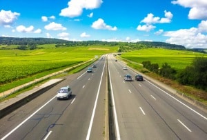 Die Europastraße 3 in Frankreich ist ein Beispiel für eine ausschließlich nationale Verbindung im Straßennetz.