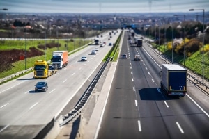 Die Verteilerfahrbahn ist ein Teil der Autobahn.