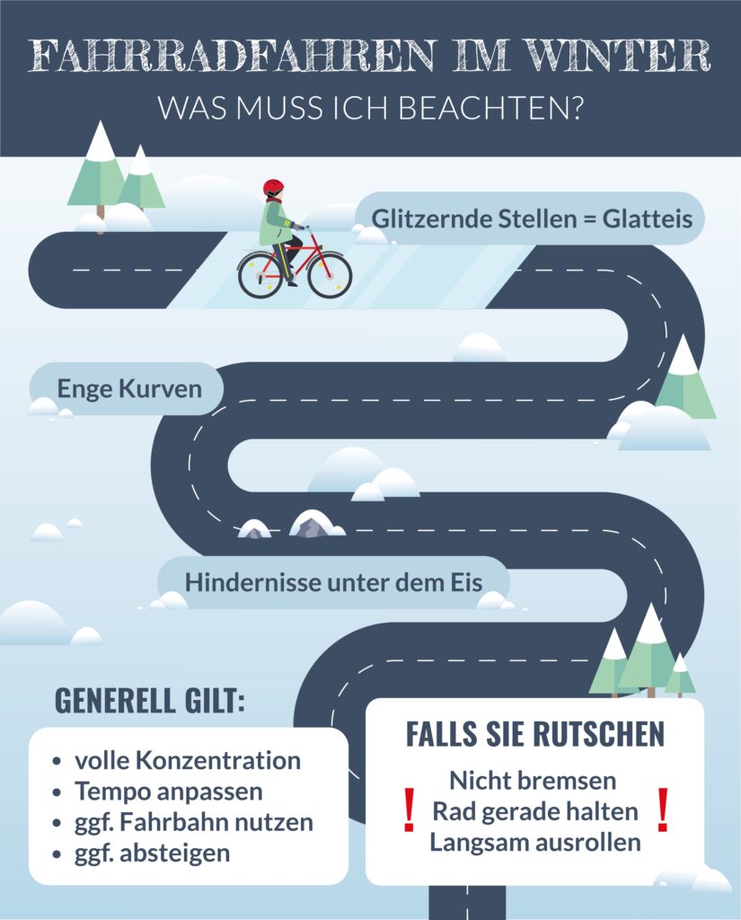 Fahrrad im Winter: Checkliste für die richtige Fahrweise