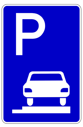 VZ 315: Hier dürfen Sie komplett auf dem Gehweg parken.