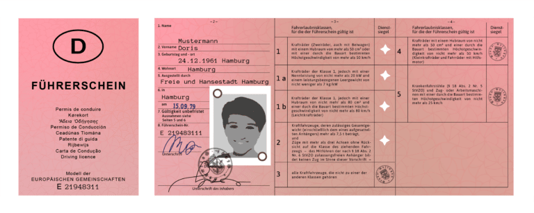 Rosa Führerschein - Informationen zum Führerschein 2023