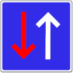 Verkehrszeichen 308: Vorrang vor dem Gegenverkehr