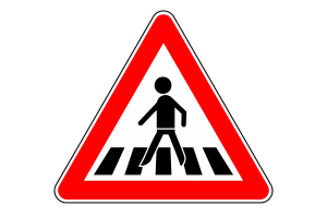 VZ 134: Fußgängerüberweg (Gefahrenzeichen)