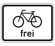 Zeichen 1022-10: Radverkehr frei
