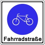 Zeichen 244-1: Beginn einer Fahrradstraße