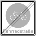 Zeichen 244-2: Ende einer Fahrradstraße