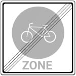 Zeichen 244-4: Ende einer Fahrradzone