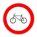 Zeichen 254: Verbot für Radverkehr