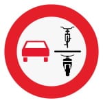 Zeichen 277.1: Überholverbot für mehrspurige Fahrzeuge