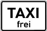 Zusatzzeichen 1026-30: Taxi frei