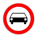 Verkehrszeichen 251: Verbot für Kfz