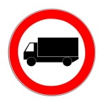 Verkehrszeichen 253: Verbot für Kfz ab 3,5 t