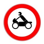 Verkehrszeichen 255: Verbot für Motorräder