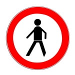 Verkehrszeichen 259: Verbot für Fußgänger