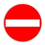 Verkehrszeichen 267: Verbot der Einfahrt