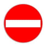 Verkehrszeichen 267: Verbot der Einfahrt