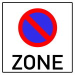 Verkehrszeichen 290.1: Halteverbotszone