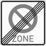 Verkehrszeichen 290.2: Ende des Zonenhalteverbots