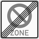 Verkehrszeichen 290.2: Ende des Zonenhalteverbots