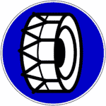 VZ 268: Schneeketten sind vorgeschrieben.
