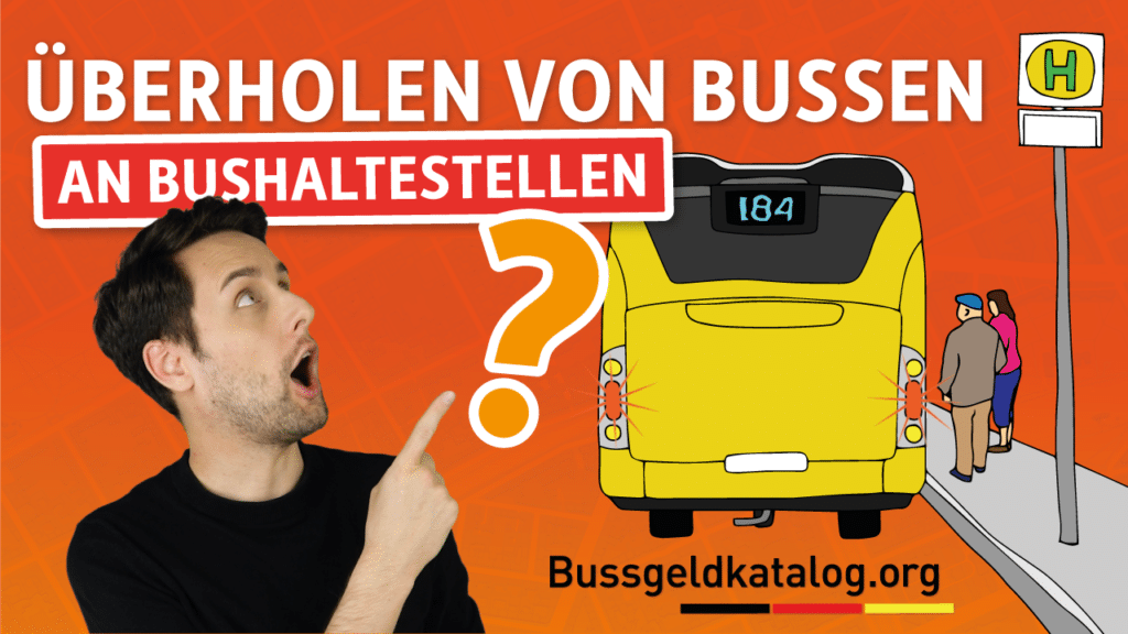 Welche Regeln gelten beim Überholen von Bussen an Haltestellen? Die Antwort gibt’s hier im Video.
