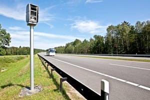 Auf der A5 sind feste Blitze installiert. 